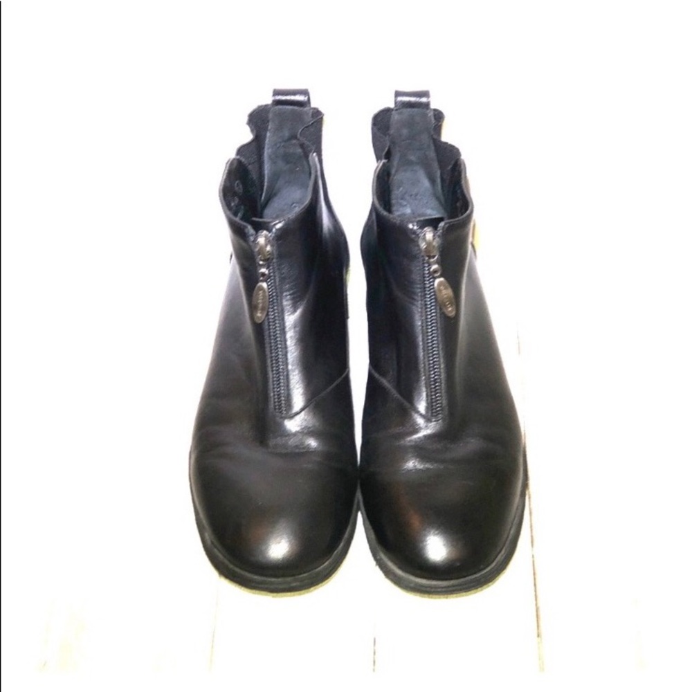 COLE HAAN Black Leather Zippered Boots SZ 7.5